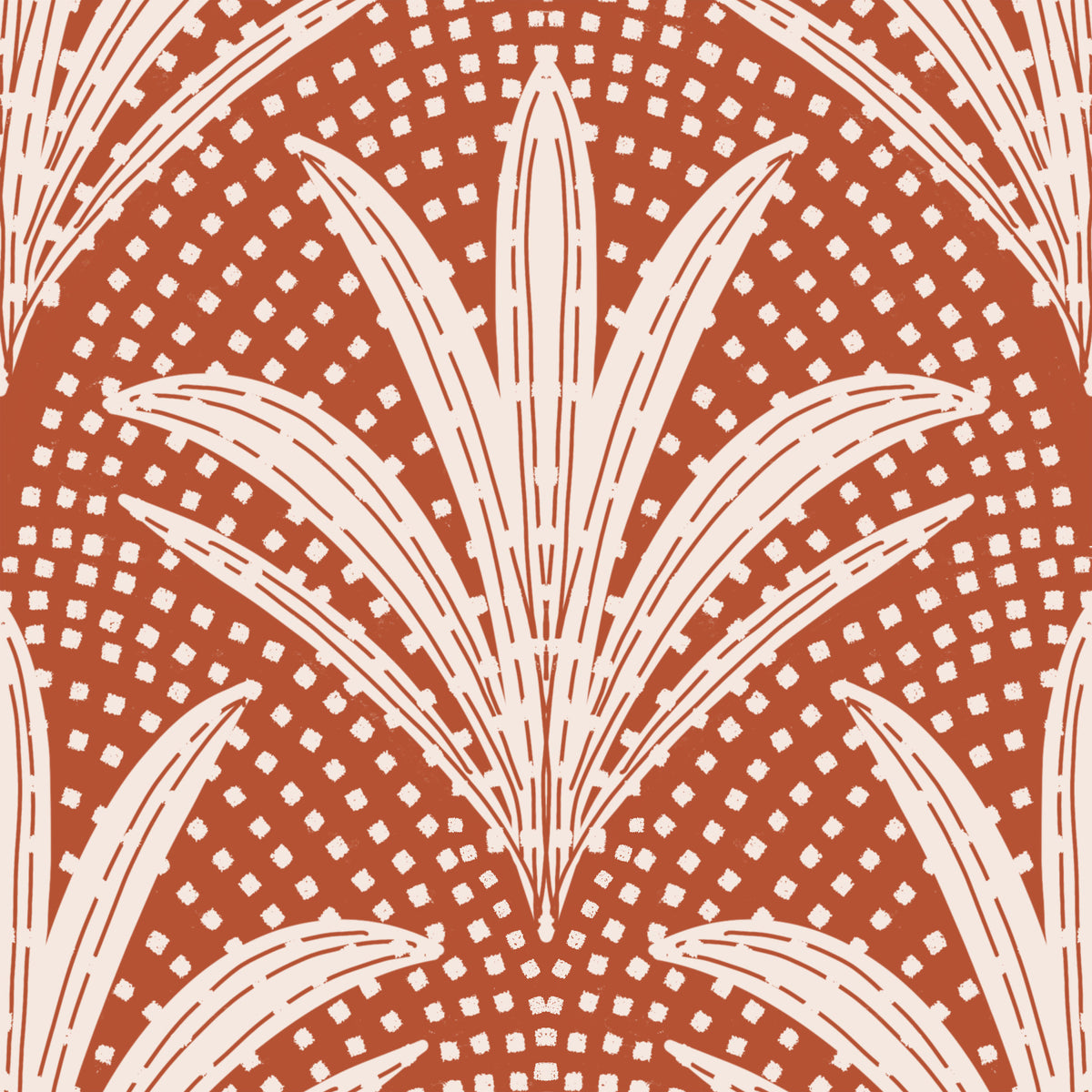 Boho Rustic Palm Radiance Terracotta Wallpaper⁠ in your room — zoomed