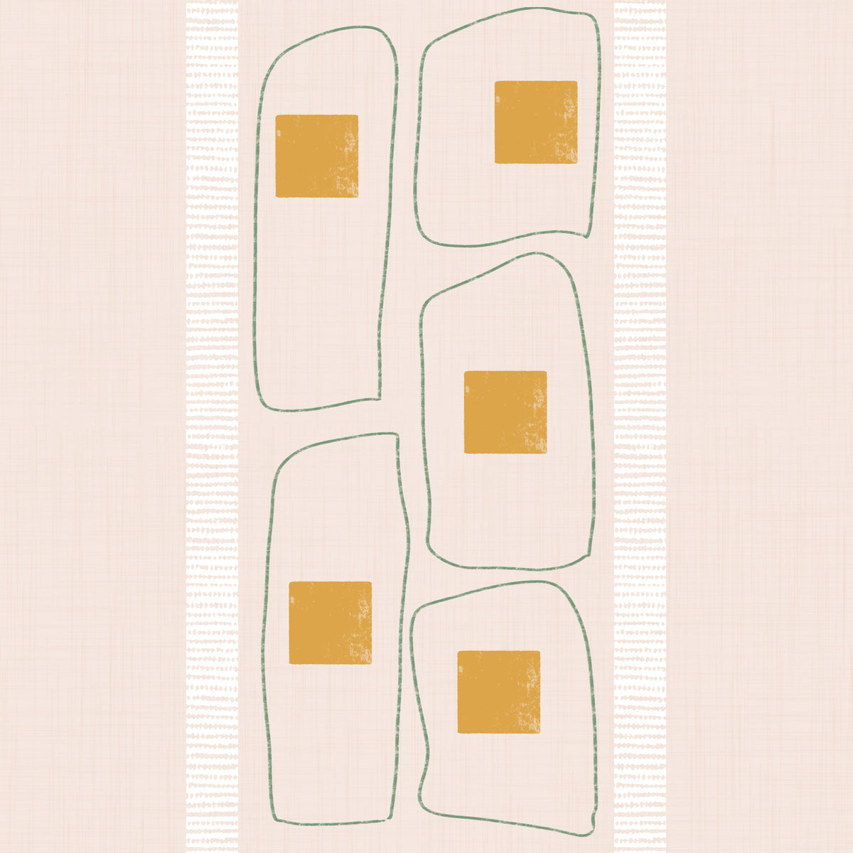 Japandi Frame Lines Eggshell Wallpaper⁠