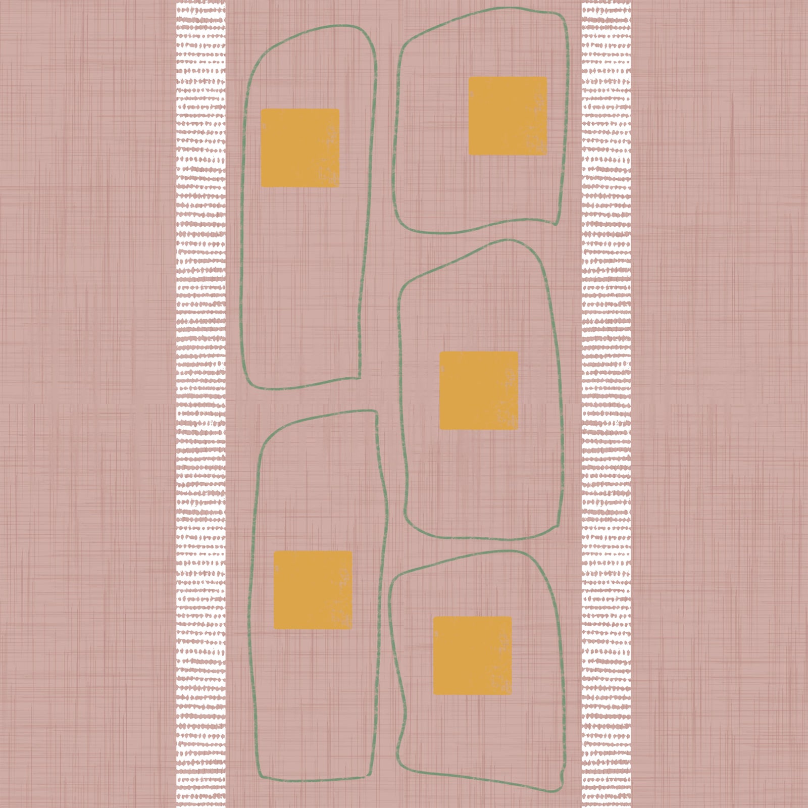 Japandi Frame Lines Mauve  Wallpaper⁠