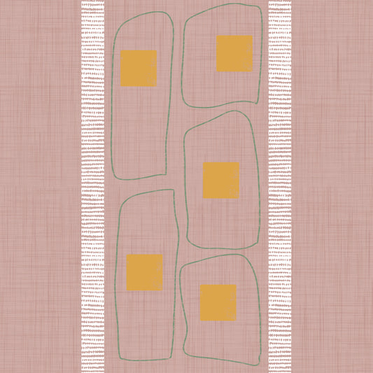 Japandi Frame Lines Mauve  Wallpaper⁠