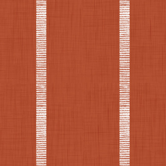 Modern Boho Serenity Stripes Terracotta  Wallpaper⁠