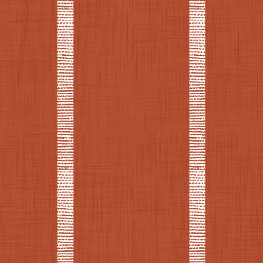 Modern Boho Serenity Stripes Terracotta  Wallpaper⁠