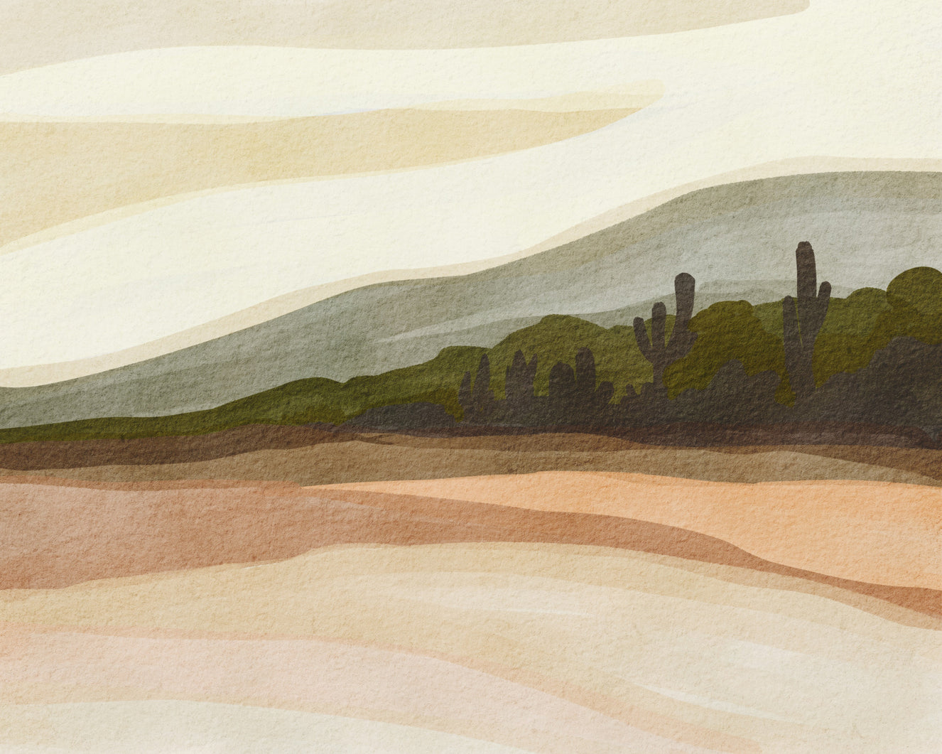 Abstract Desert Vista Wall Mural