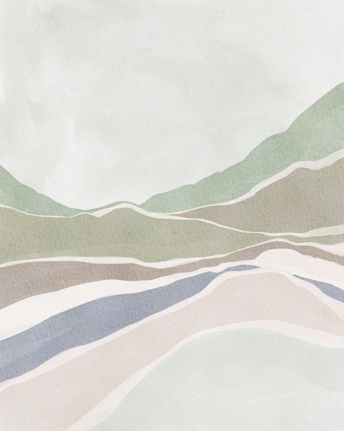 Soft Hills Wall Mural in your room — zoomed