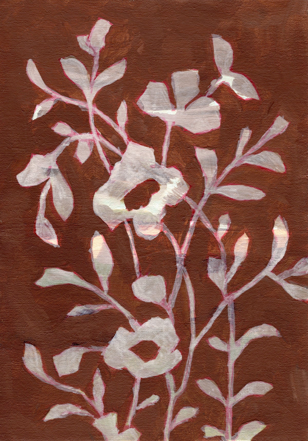 Terracotta Bloom Wall Mural in your room — zoomed