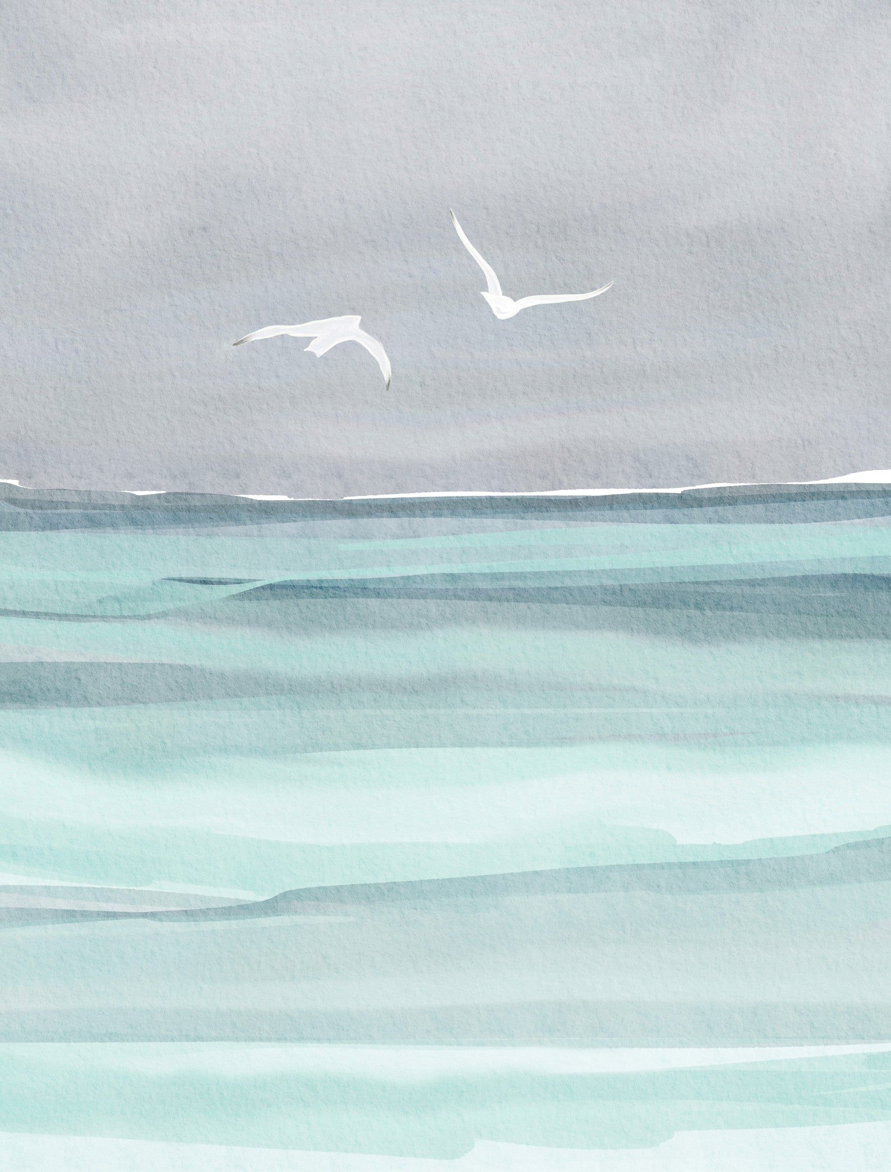 Whispers of the Sea Wall Mural in your room — zoomed