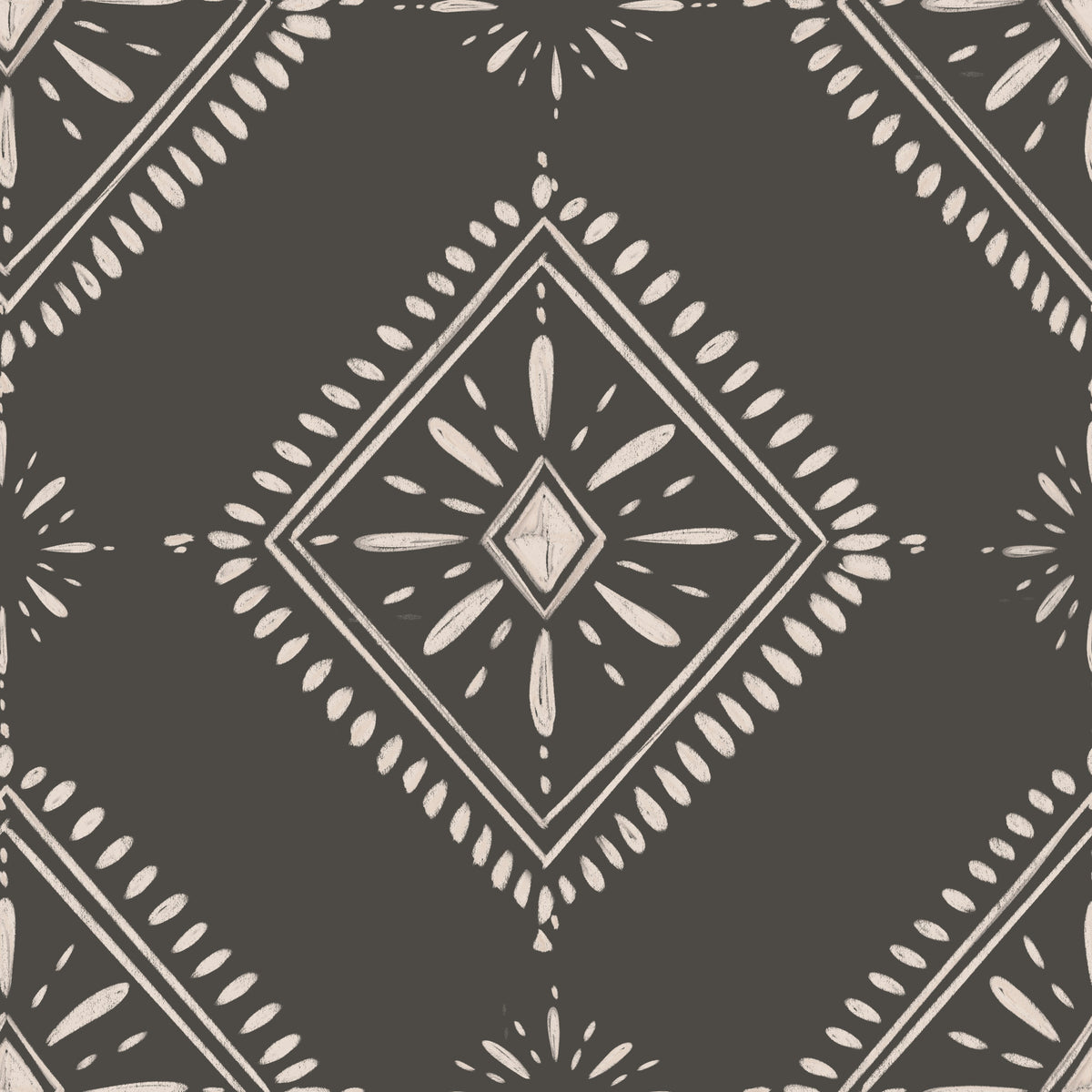 Charcoal Chic Diamonds Wallpaper⁠