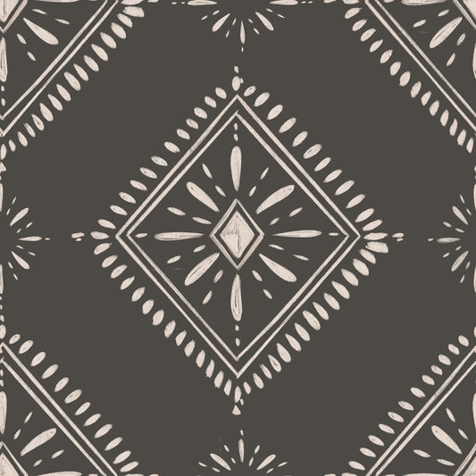 Charcoal Chic Diamonds Wallpaper⁠