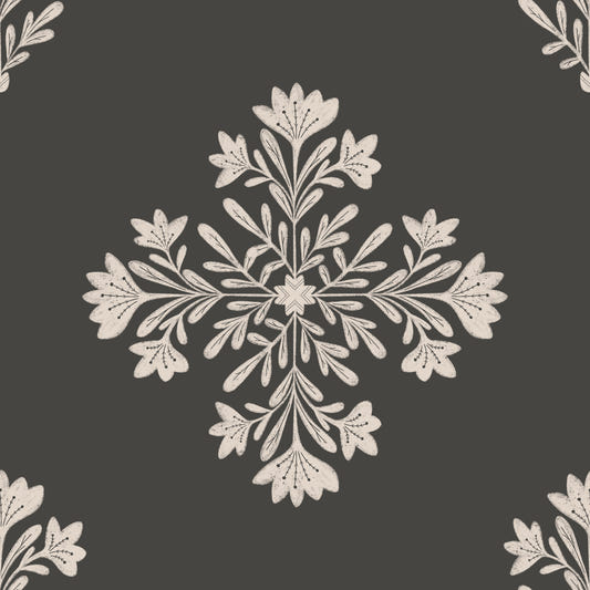 Modern Folk Floral Wallpaper⁠