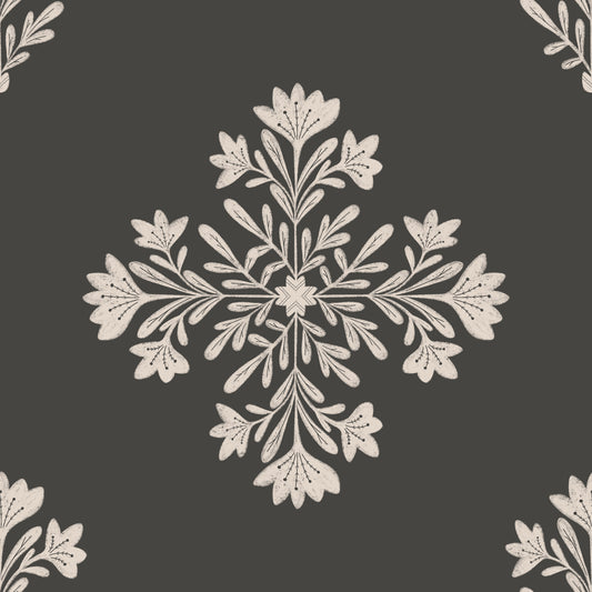 Modern Folk Floral Wallpaper⁠