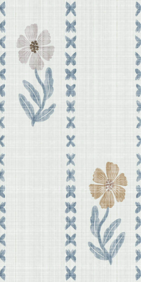 Botanical Stripes Wallpaper⁠
