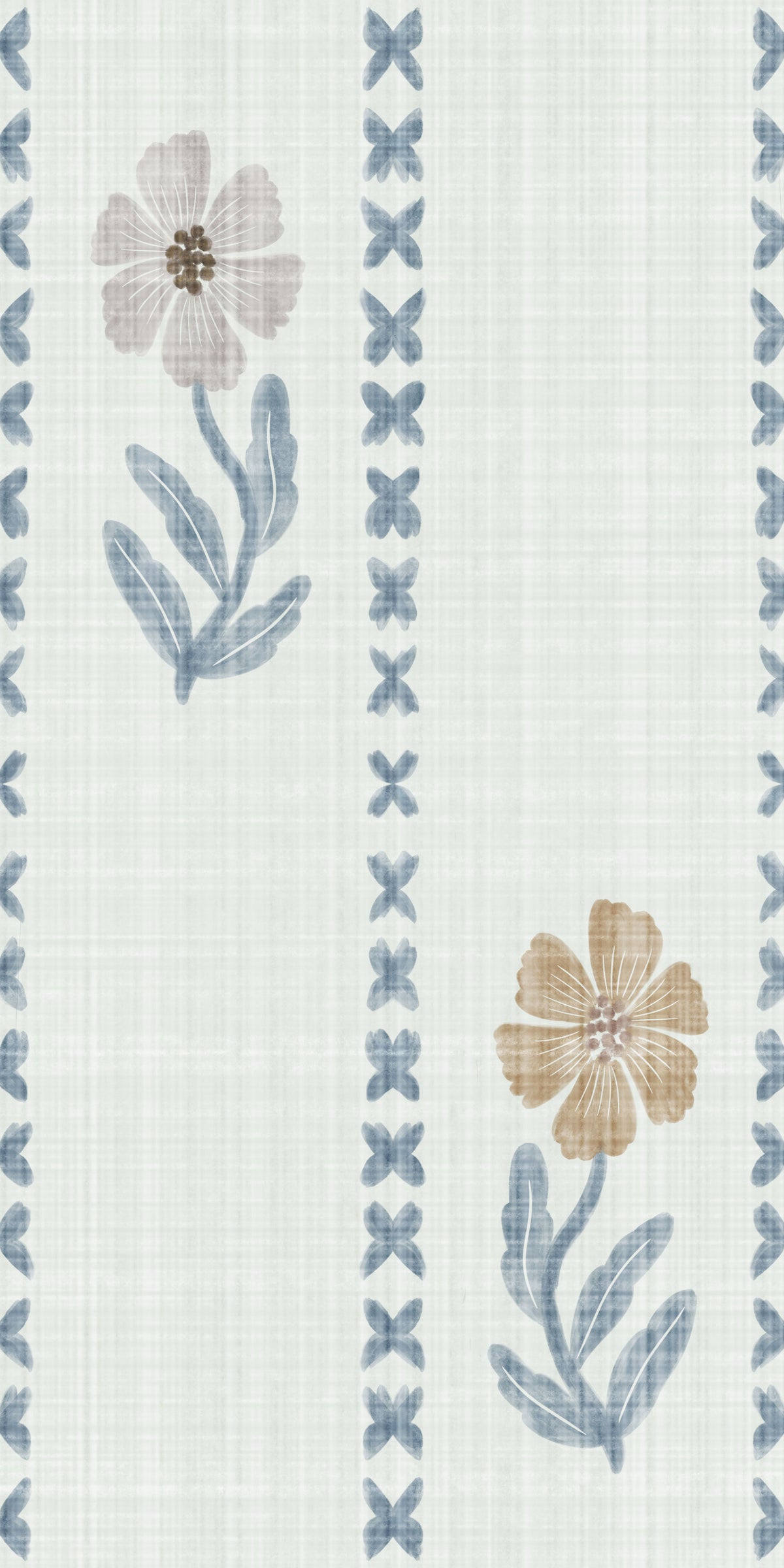 Botanical Stripes Wallpaper⁠