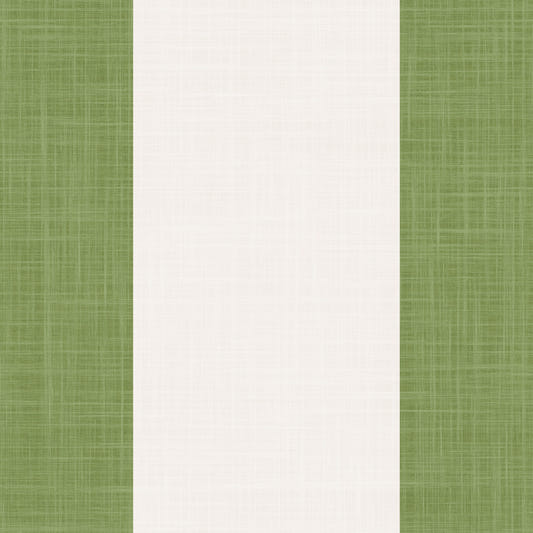 Mediterranean Coastal Stripes Green & Ivory  Wallpaper⁠
