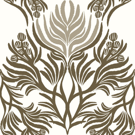 Earthy Botanical Symmetry Wallpaper⁠