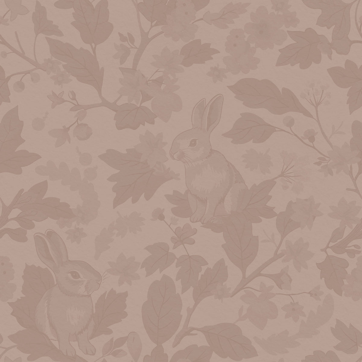 Woodland Garden – Solid Vintage Blush Wallpaper⁠ in your room — zoomed
