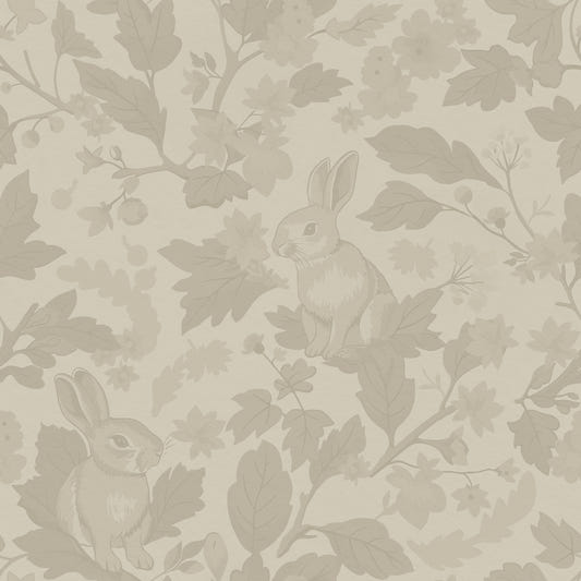 Woodland Garden – Solid Vintage Beige Wallpaper⁠