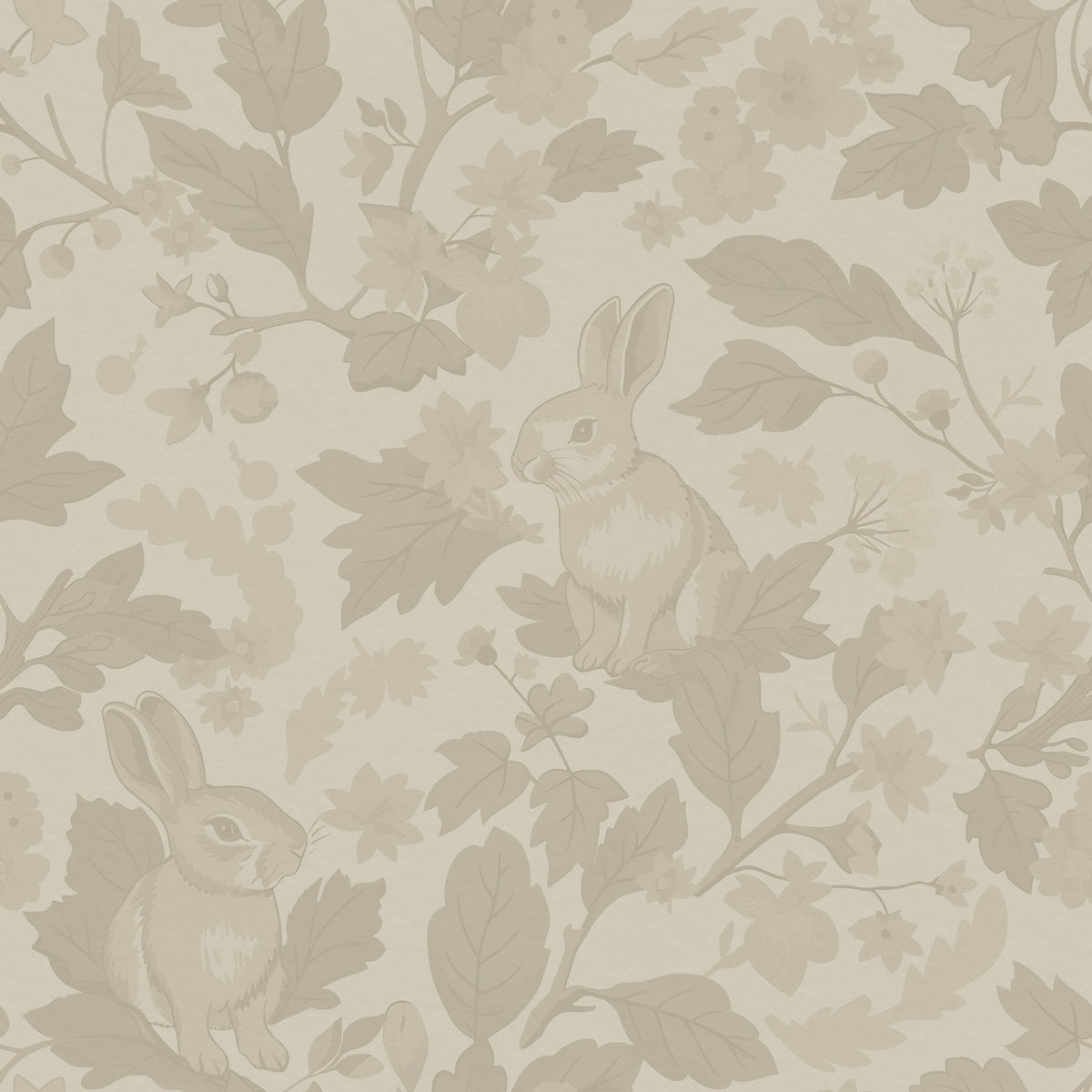 Woodland Garden – Solid Vintage Beige Wallpaper⁠
