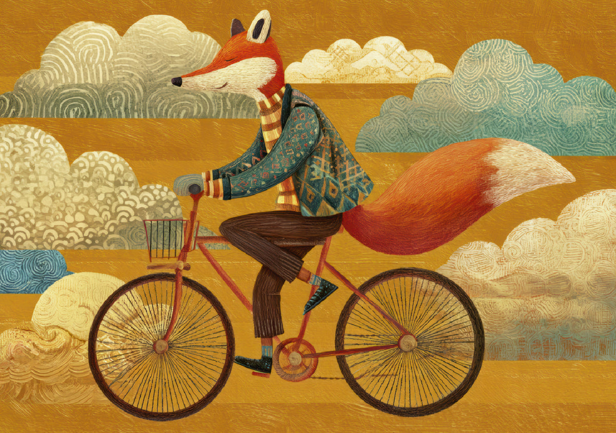 Fox's Autumnal Ride Wall Mural