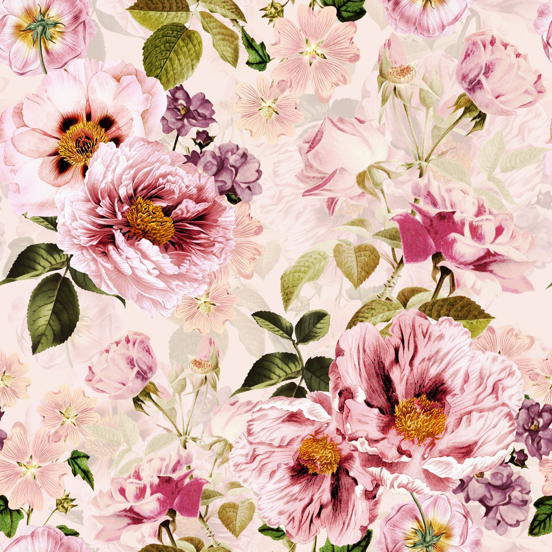 Grandmillennial Dramatic Glamour Heritage Gothic Dark Moody Florals 1 Wallpaper⁠