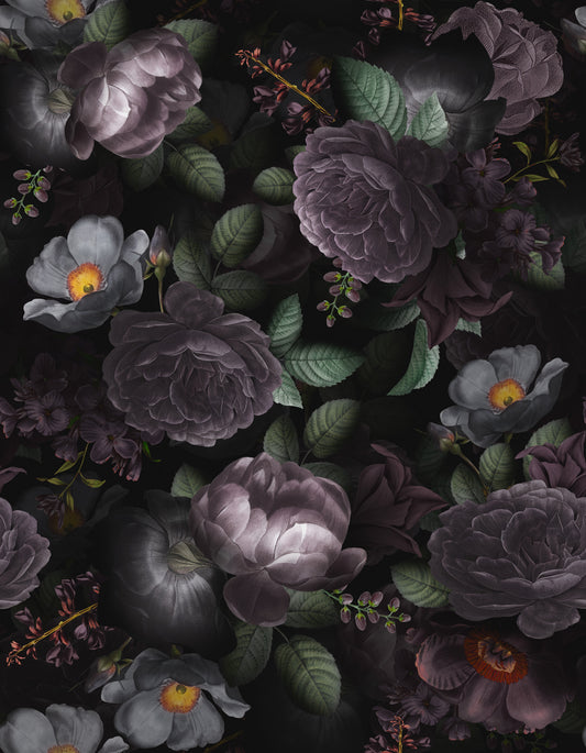 Grandmillennial Dramatic Glamour Heritage Gothic Dark Moody Florals 8 Wallpaper⁠
