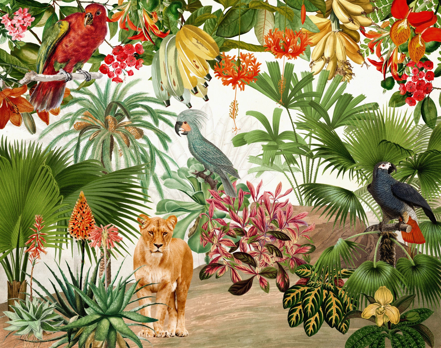 Botanical Vintage Rhapsody Wall Mural