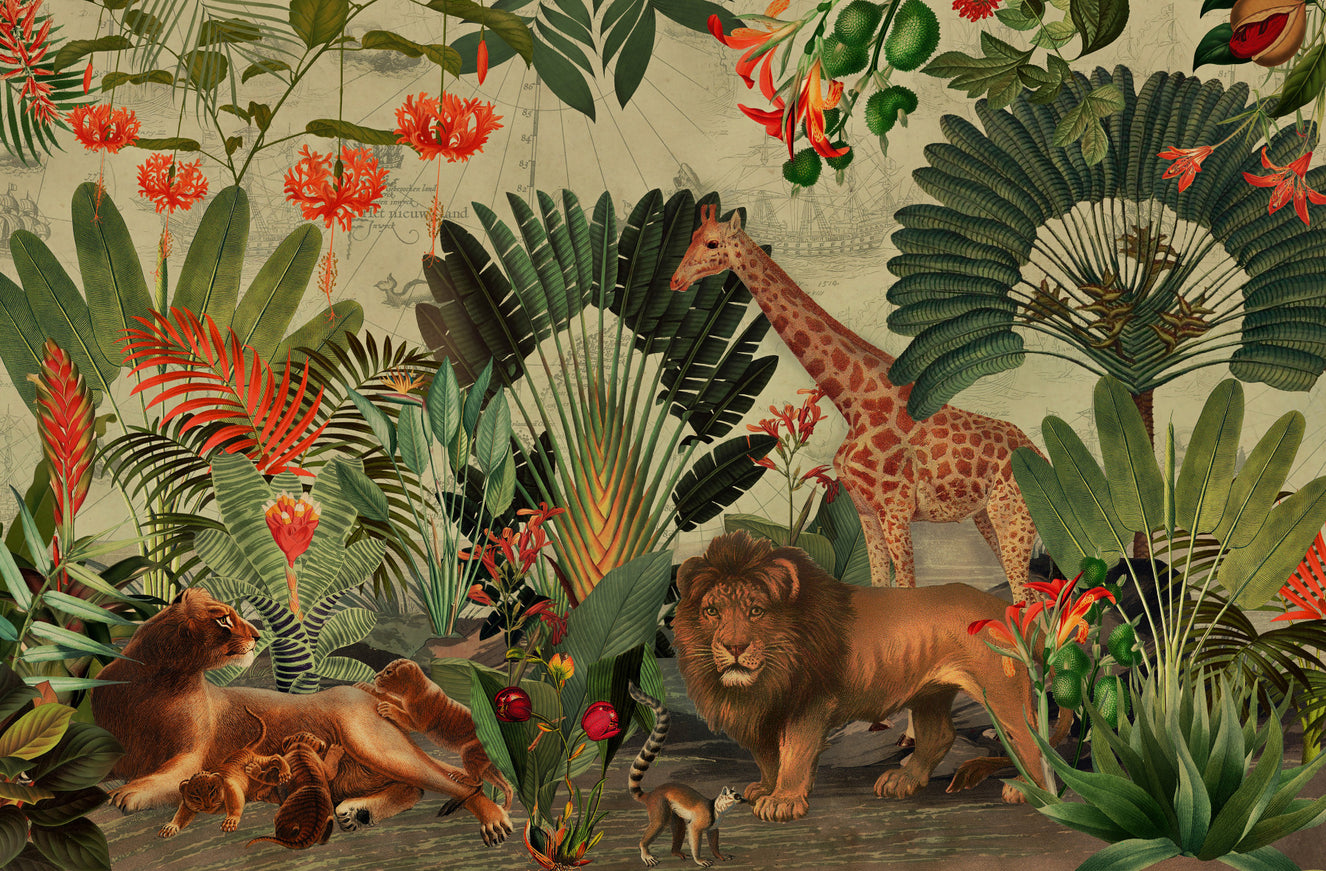 Vintage Explorer's Dream Wall Mural