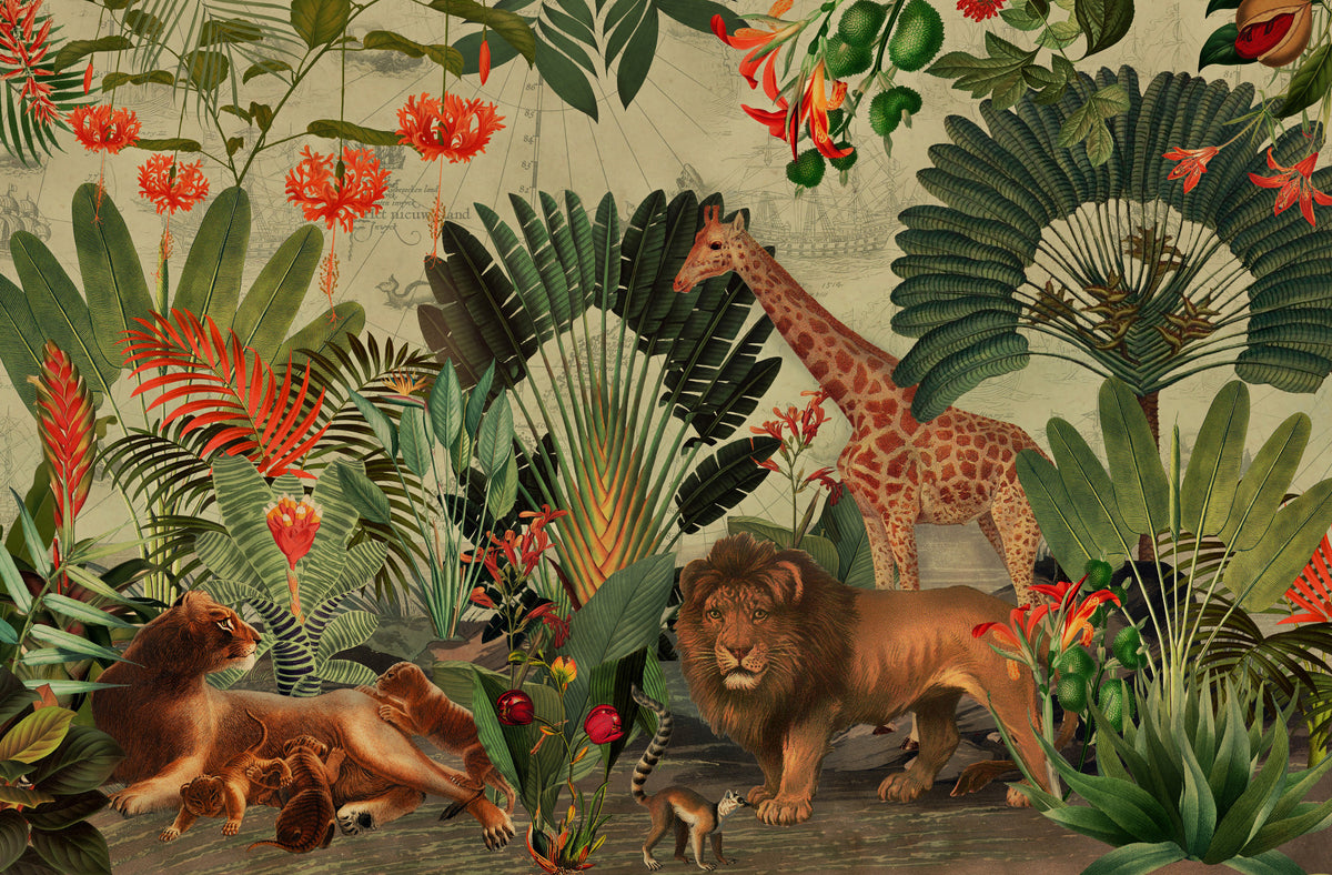 Vintage Explorer's Dream Wall Mural