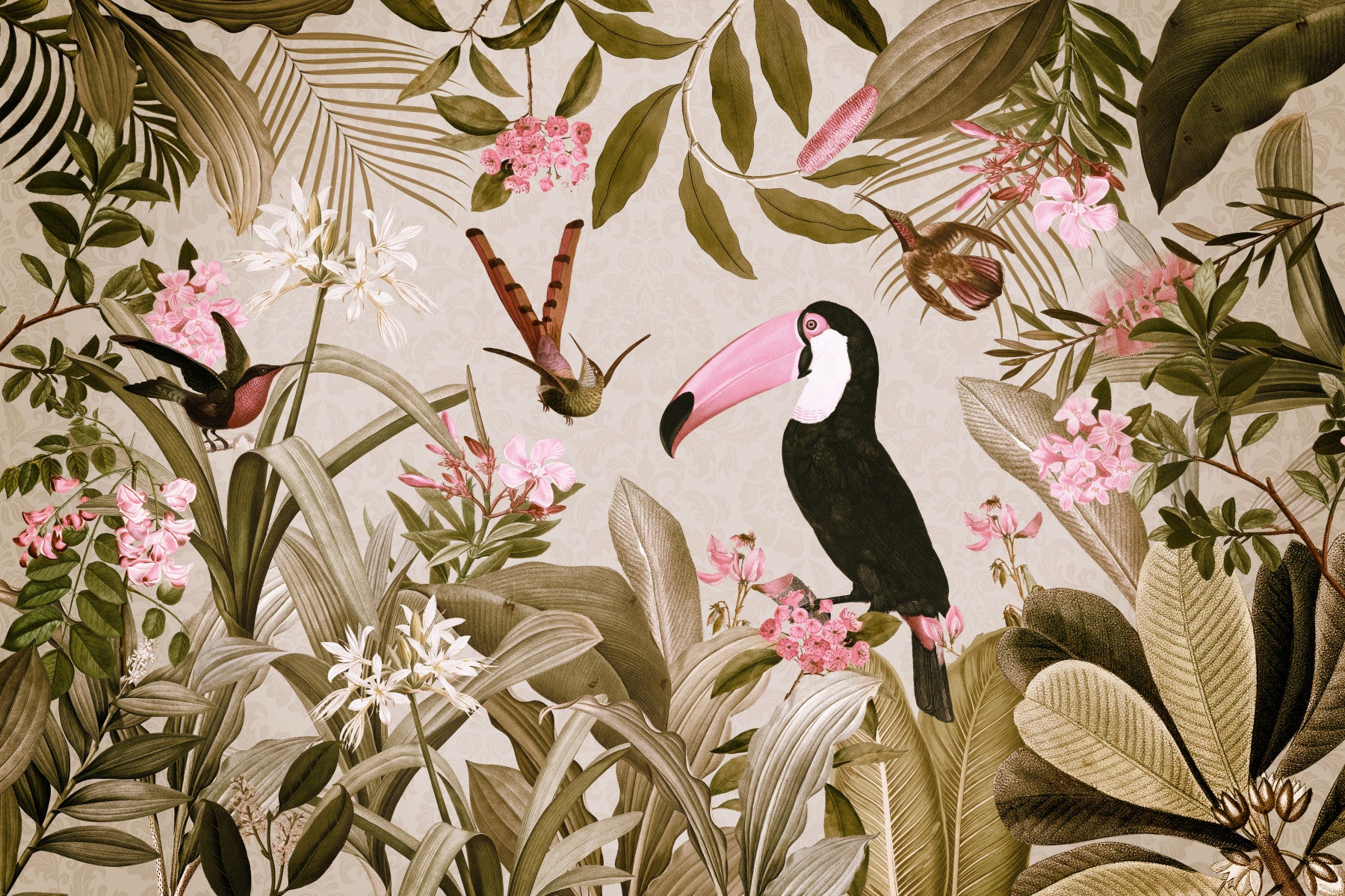 Enchanted Jungle Oasis Wall Mural
