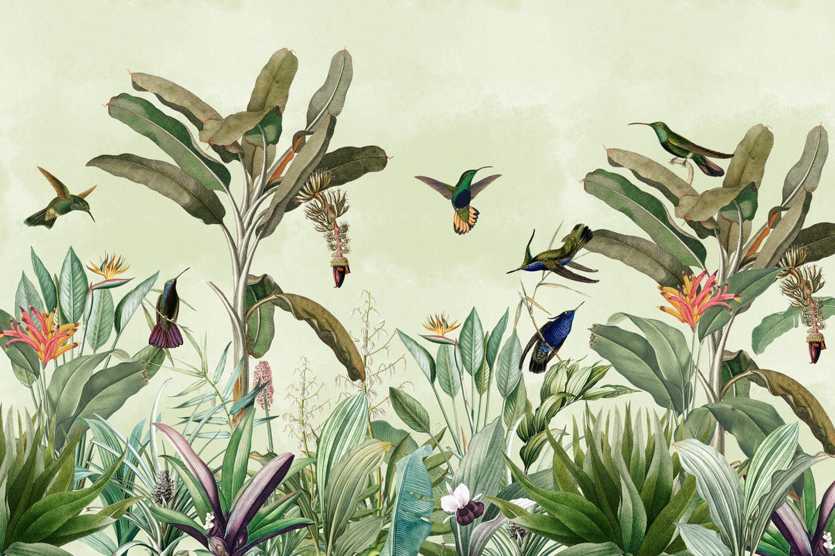 Whispers of the Jungle Wall Mural in your room — zoomed