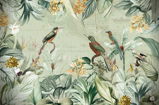 Vintage Voyage: Tropical Expedition Wall Mural