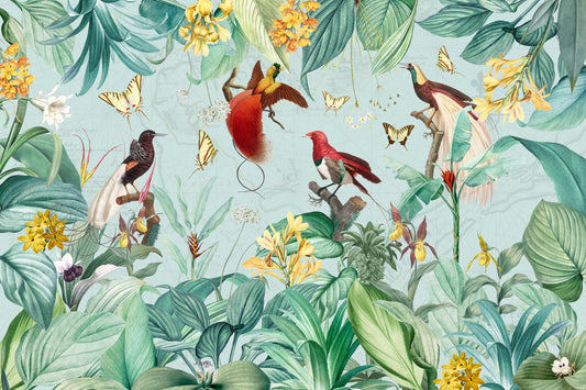 Birds of Paradise Wall Mural