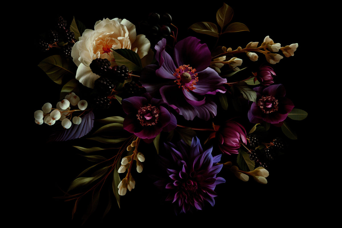 Nocturne in Bloom 1 Wall Mural in your room — zoomed