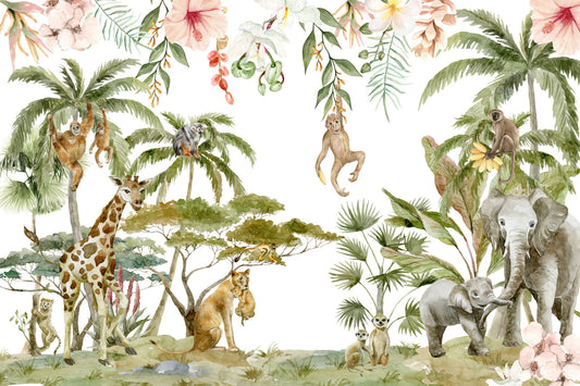 Wild Wonders Watercolor Wall Mural