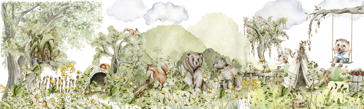Forest Friends Forever Wall Mural in your room — zoomed