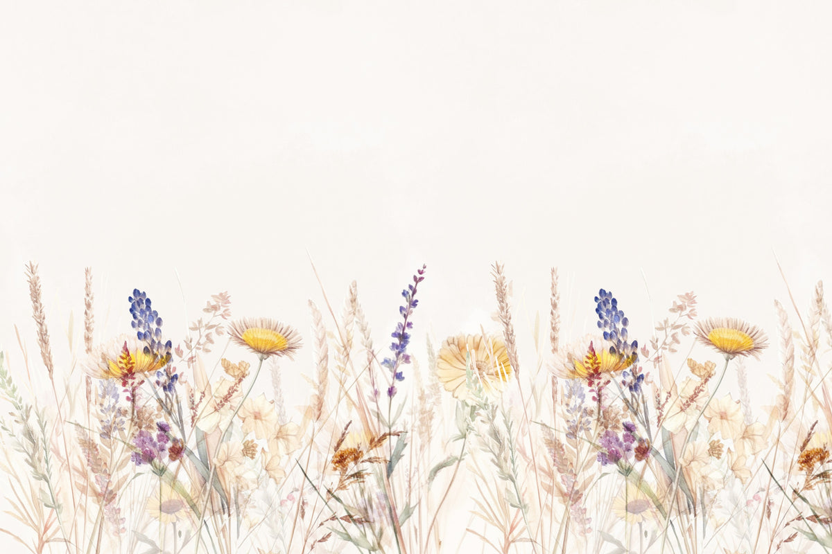 Whispers of the Wildflower Meadow Wall Mural in your room — zoomed
