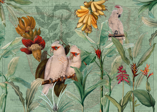 Vintage Tropical Voyage Wall Mural