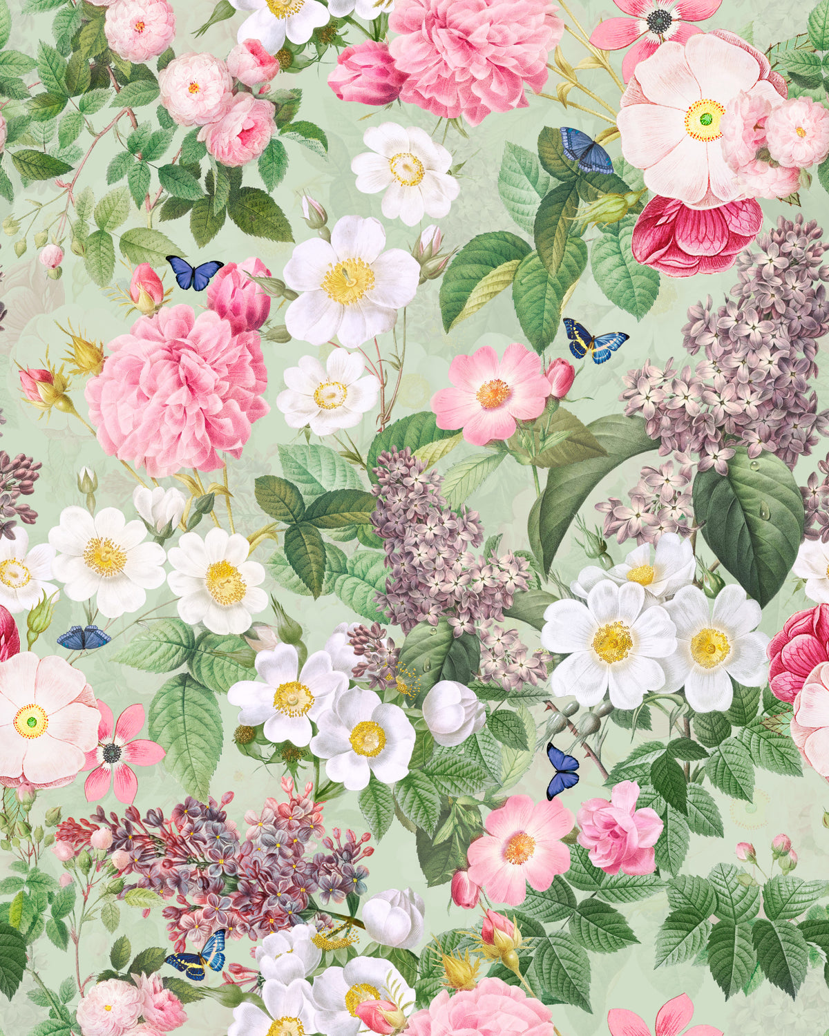 Serene Botanical Garden Wallpaper⁠