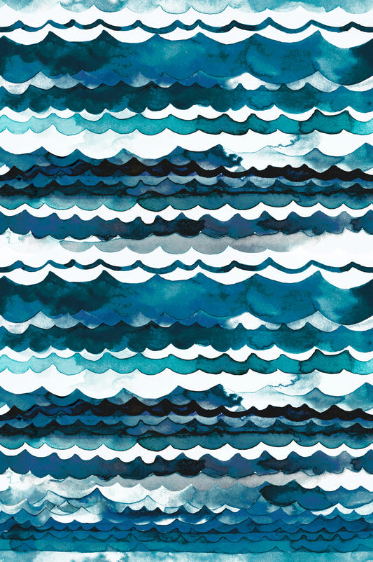 Sea Waves Ocean Blue Wallpaper⁠