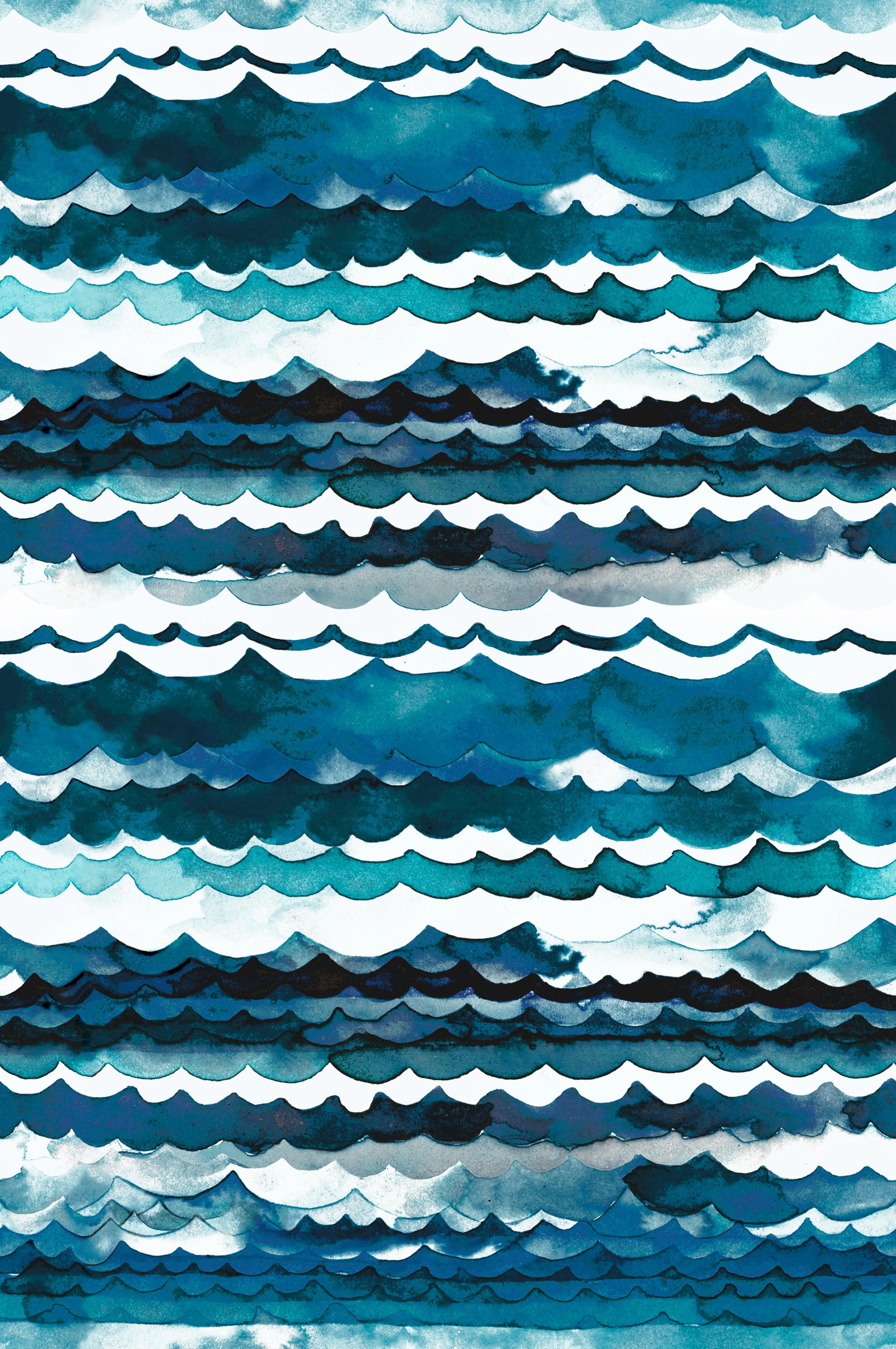 Sea Waves Ocean Blue Wallpaper⁠