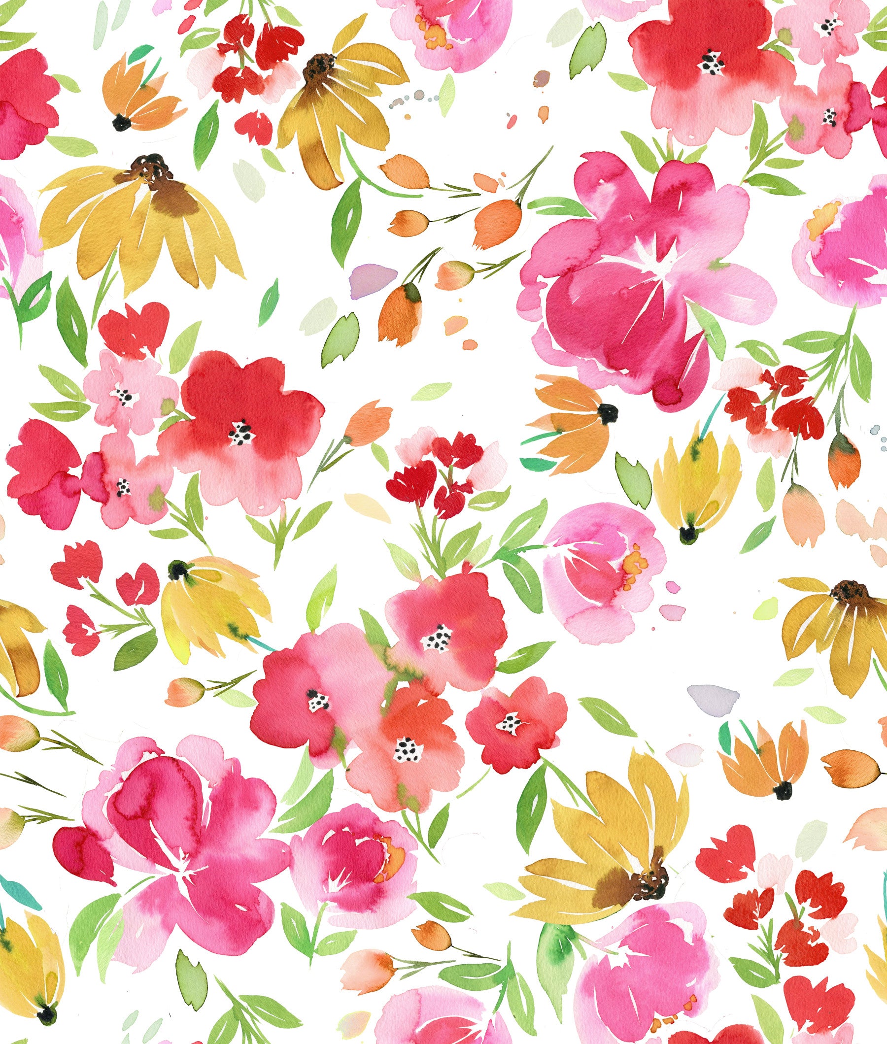 Spring Fresh Flowers Nature Pink Yellow Wallpaper⁠