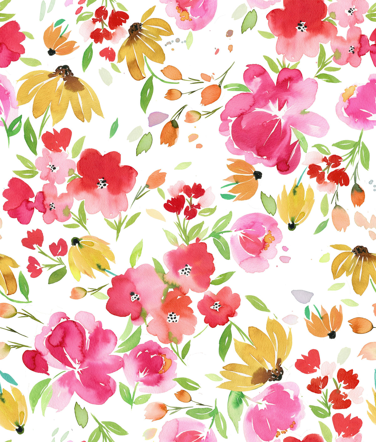 Spring Fresh Flowers Nature Pink Yellow Wallpaper⁠ in your room — zoomed