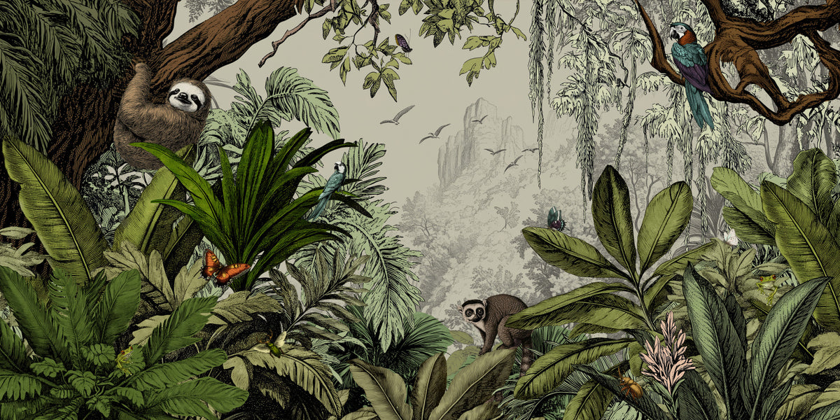 Jungle Vista - Day Wall Mural in your room — zoomed