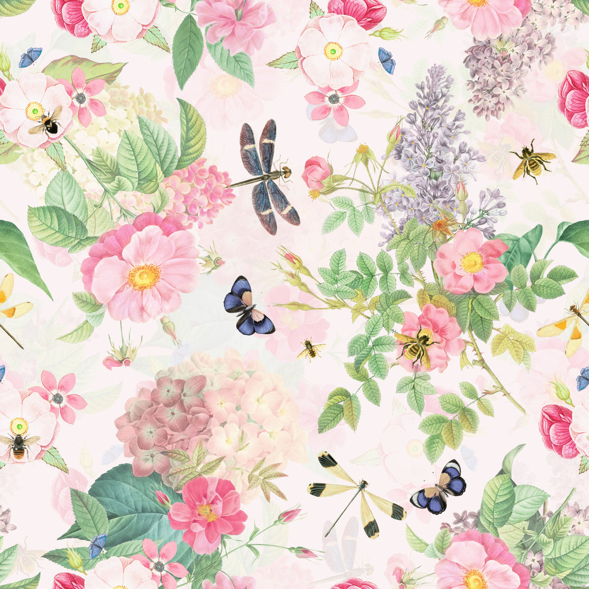 Vintage Rose Garden Wallpaper⁠