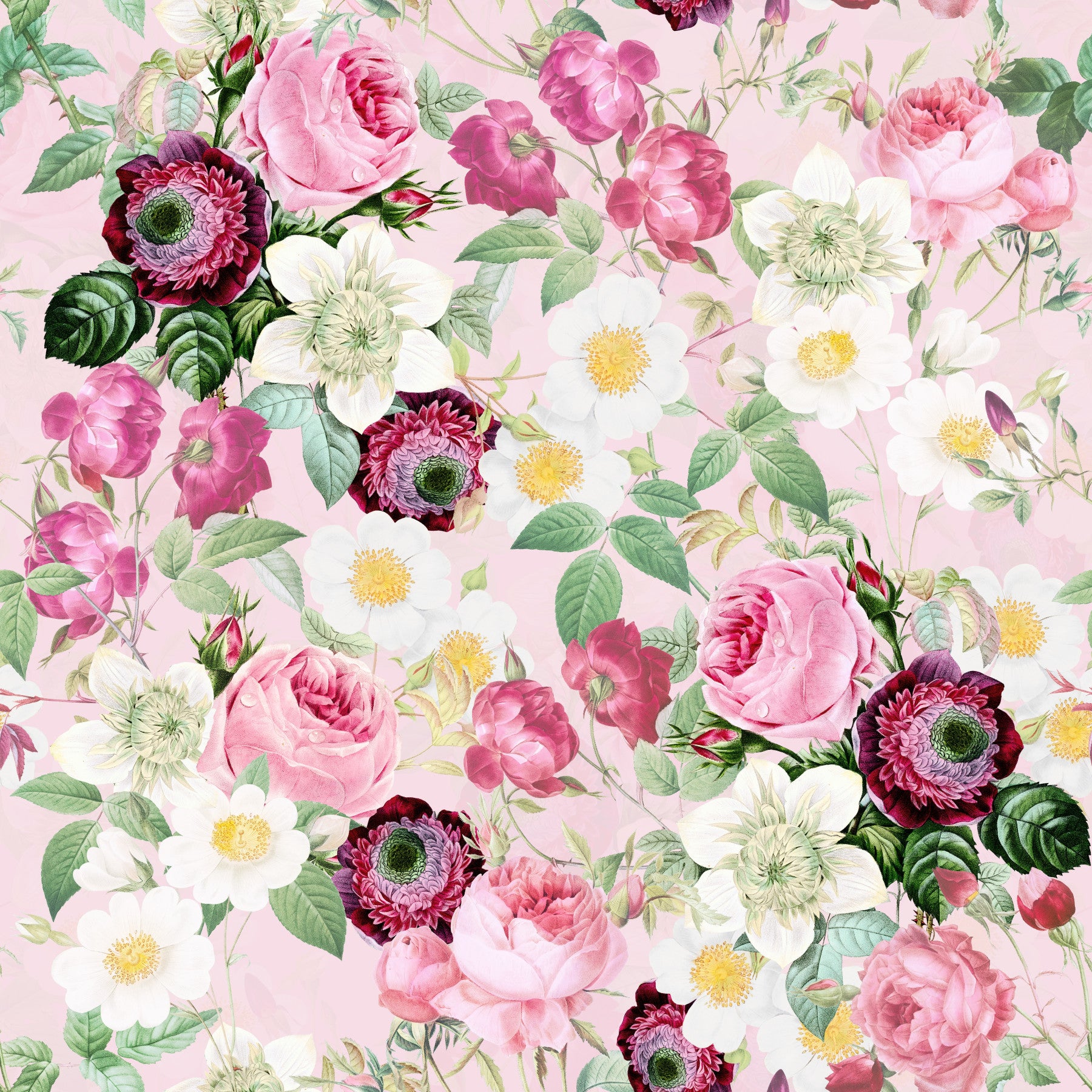 Enchanted Garden Roses Wallpaper⁠