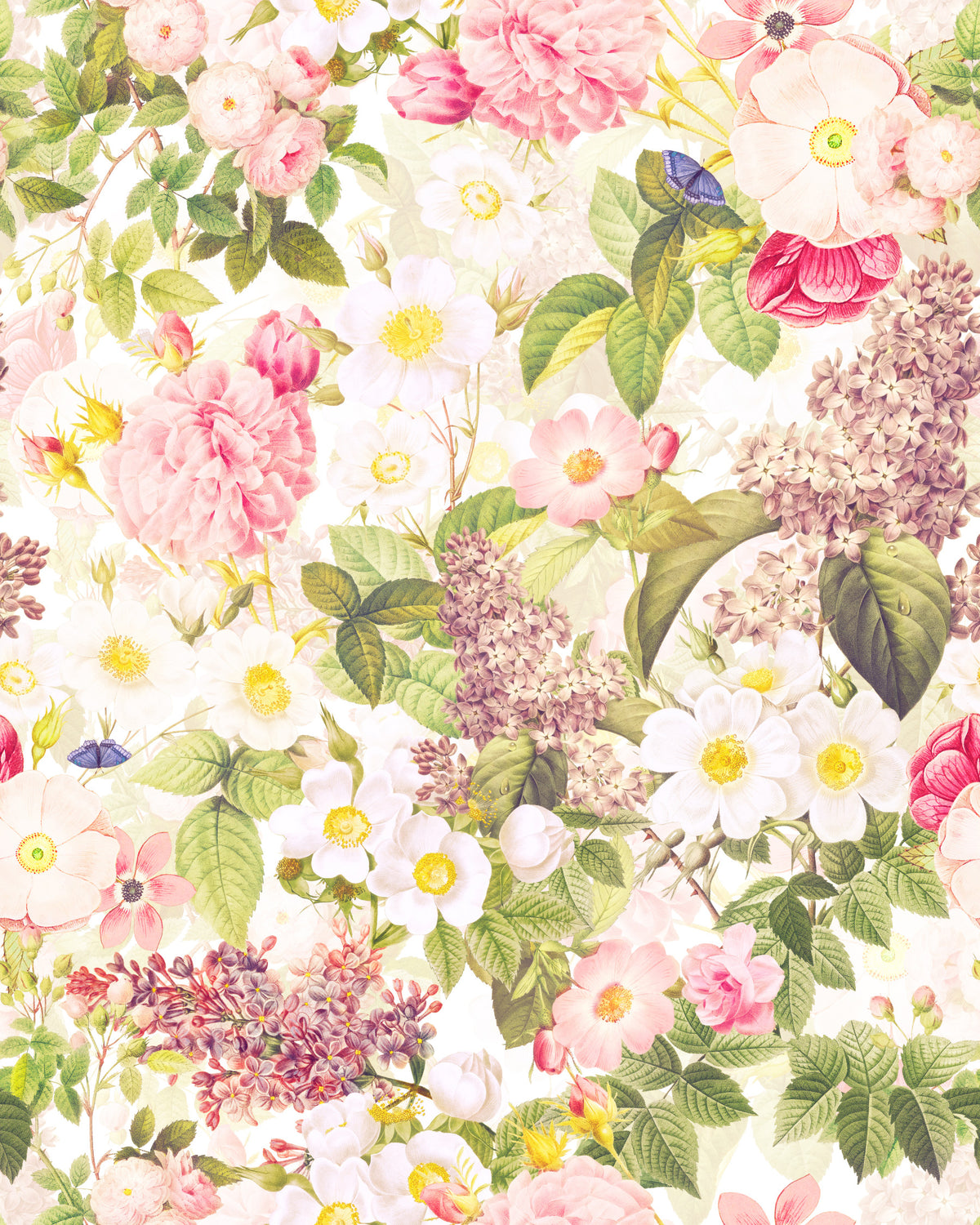 Vintage Garden Paradise Wallpaper⁠ in your room — zoomed