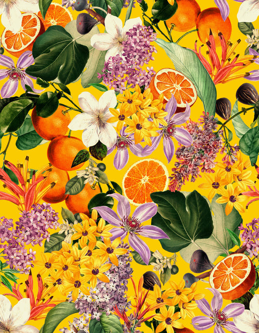 Citrus Blossom Burst Wallpaper⁠