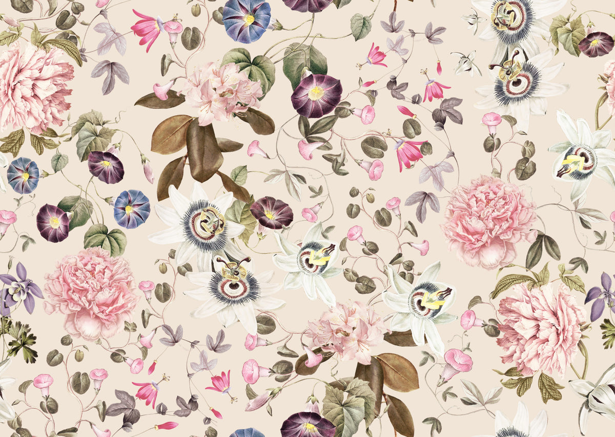 Serene Garden Escape Wallpaper⁠ in your room — zoomed