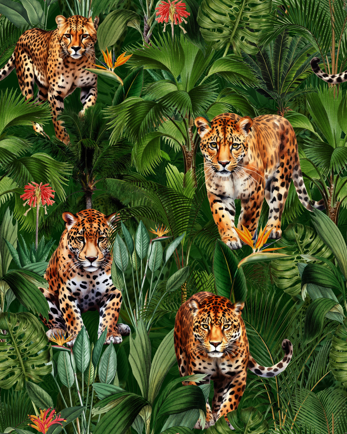 Big Cats of the Jungle Wallpaper⁠ in your room — zoomed