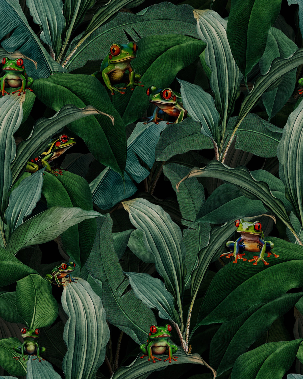 Emerald Eyes in the Jungle Wallpaper⁠ in your room — zoomed
