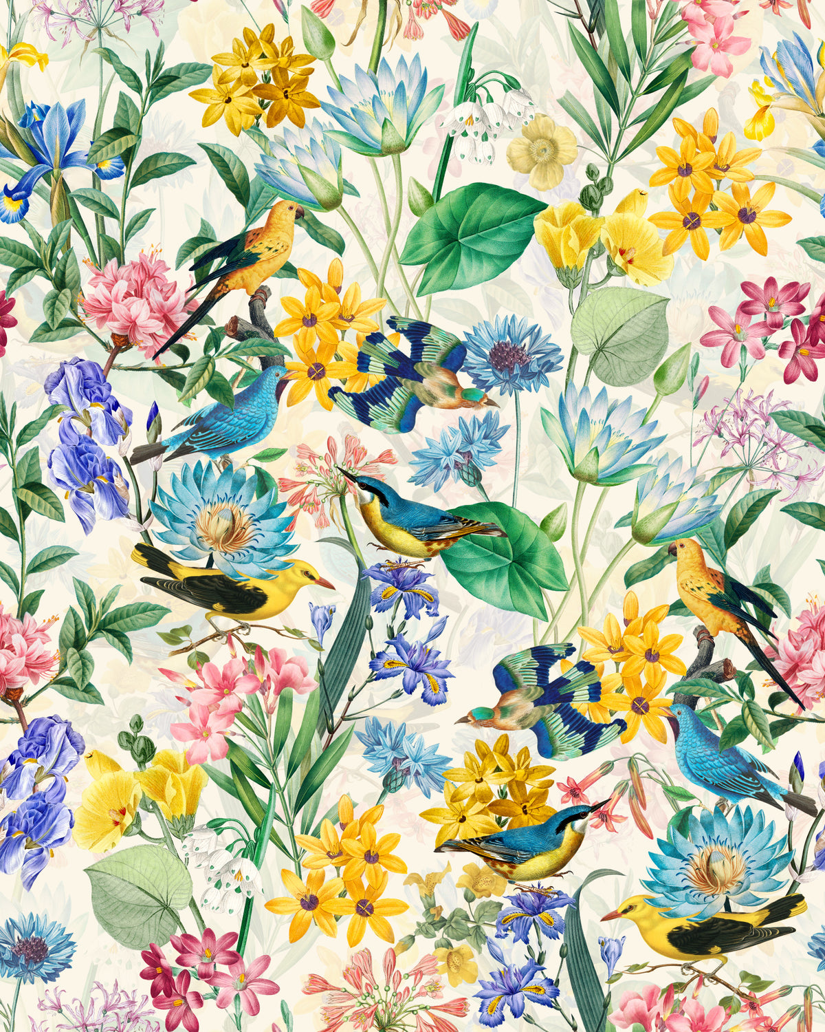 Birds & Blooms Symphony Wallpaper⁠